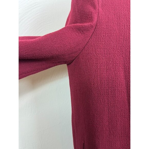 Lafayette‎ 148 Womens 100% Wool Burgundy Red Open Front Cardigan - Picture 2 of 15